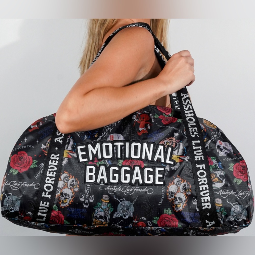 BRAND NEW!! ALF - SKULL PRINTED DUFFLE BAG